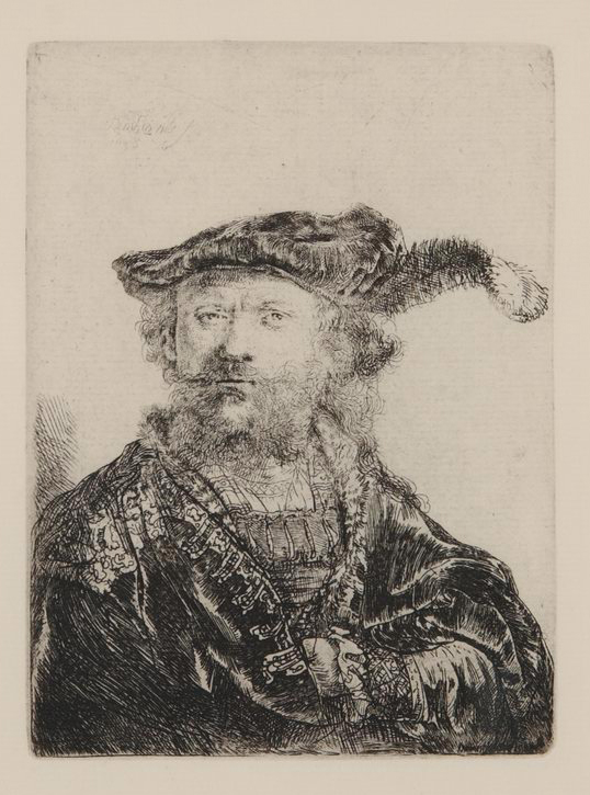rembrandt self portrait with plume